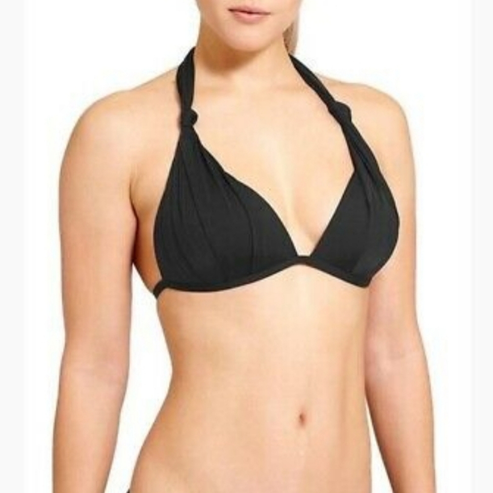 NWT Athleta Aqualuxe Halter Bikini In Black